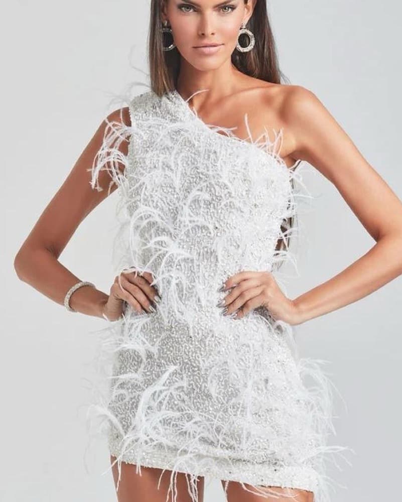 Retrofete Sina Feather Dress - Image 1