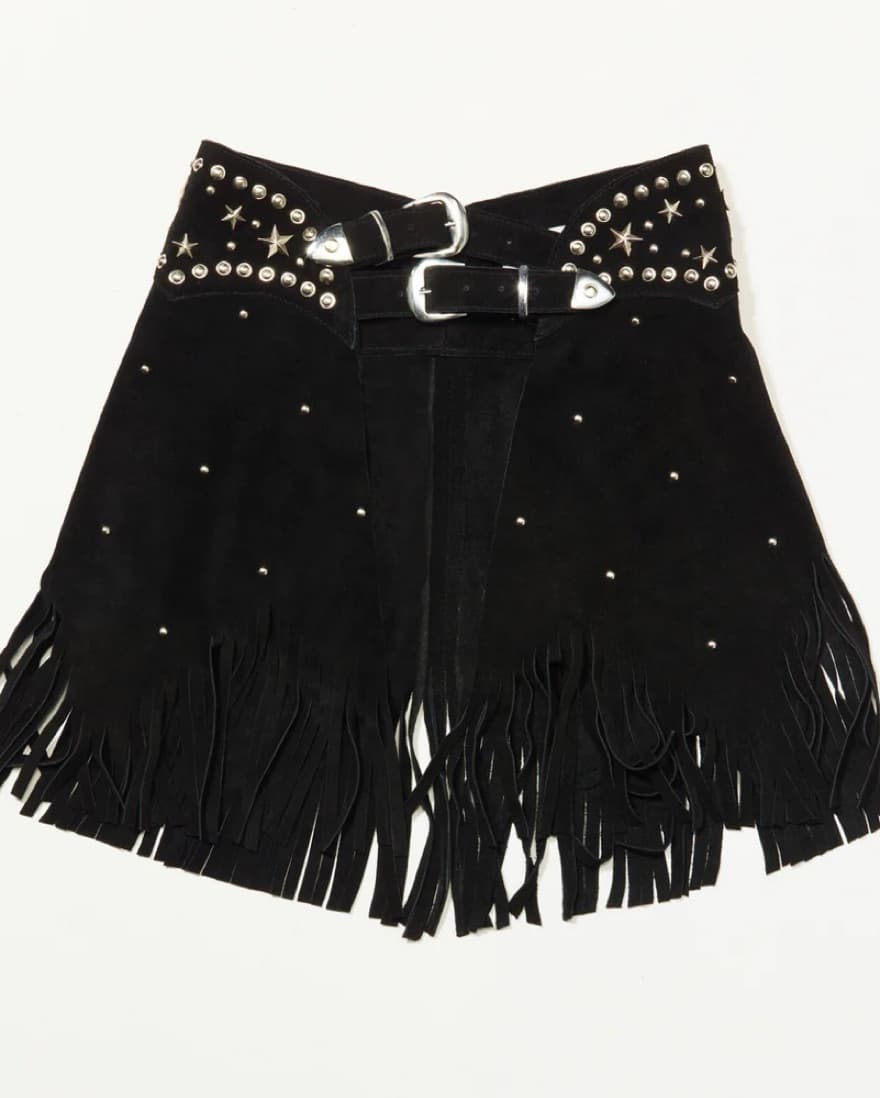 Understated Leather Paris TX Chaps Skirt - Image 3