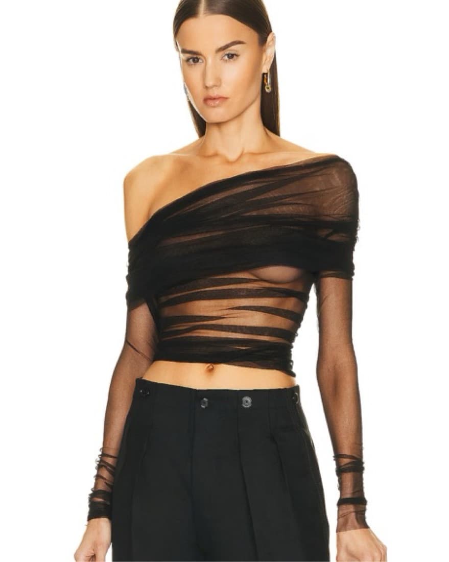 Christopher Esber Veiled Black Top - Image 2