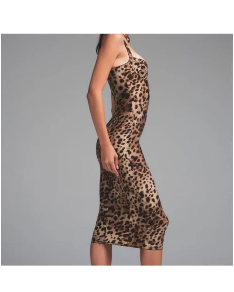 Skims x Dolce & Gabbana Leopard Dress - Image 4