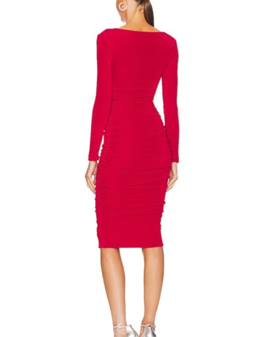 Red Cut-out Dress - Image 3