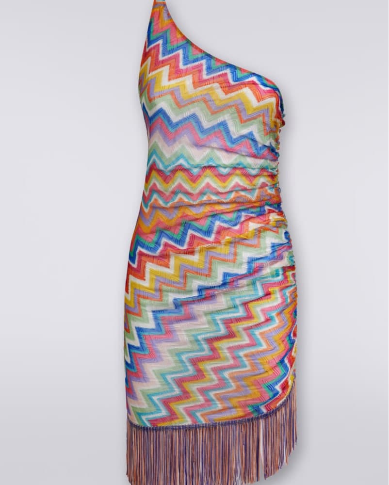 Missoni One-Shoulder Fringed Dress - Image 3