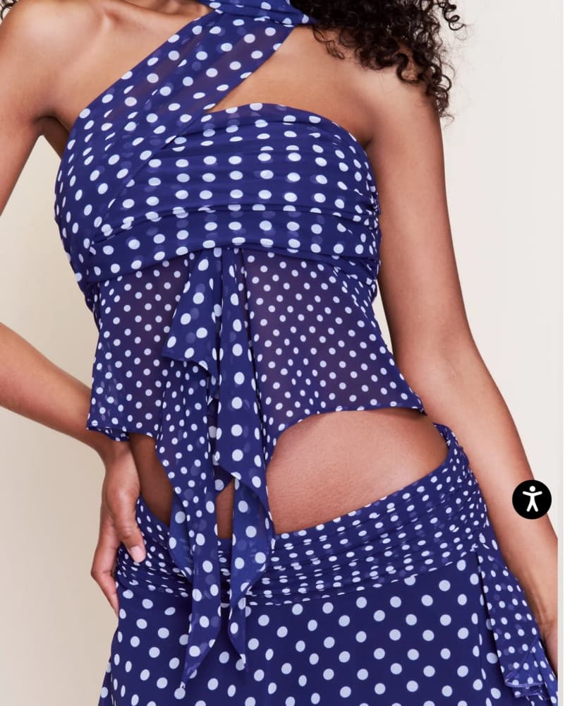 Guizio Polka Dot Set In Navy - Image 2