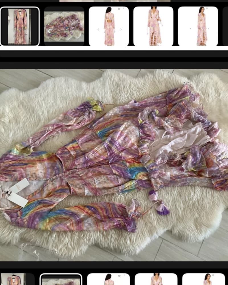 Rocco Sands Multi Color Maxi Dress - Image 4
