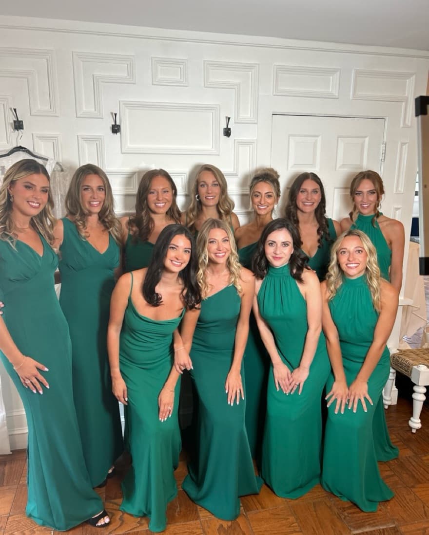 Green Bridesmaid Dress - Image 3