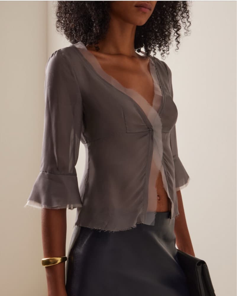 Staud Jenny Silk Top - Image 1