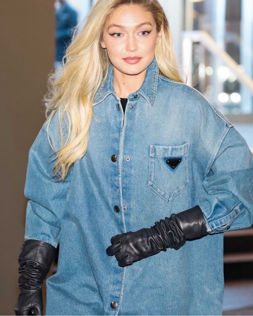 $1900 Prada Oversized Denim Jacket - Image 1