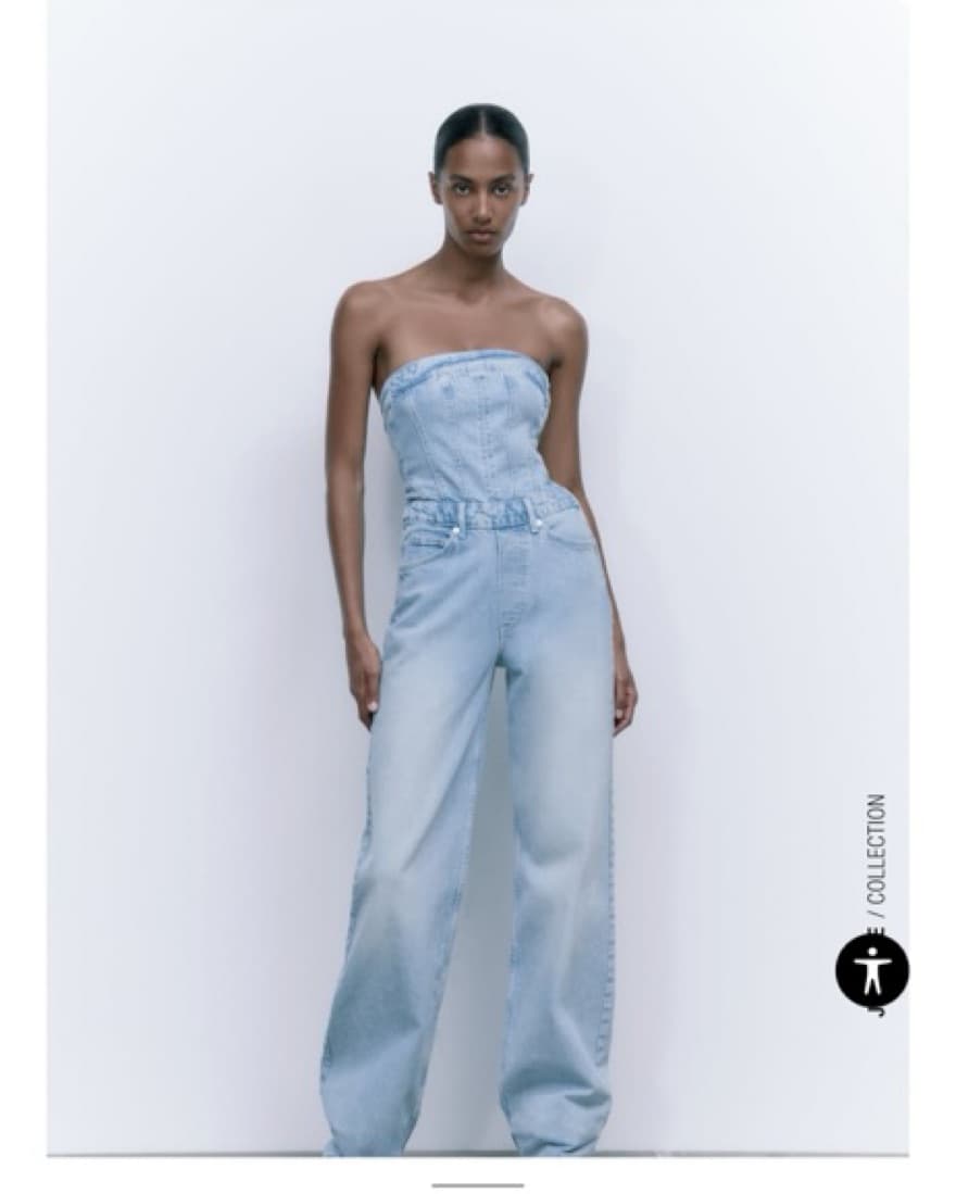 Long Denim Jumpsuit - Image 3