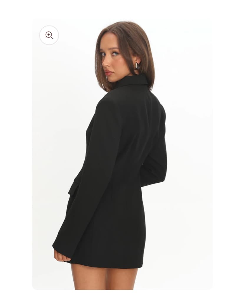 Lioness Black Button Up Mini Dress - Image 3