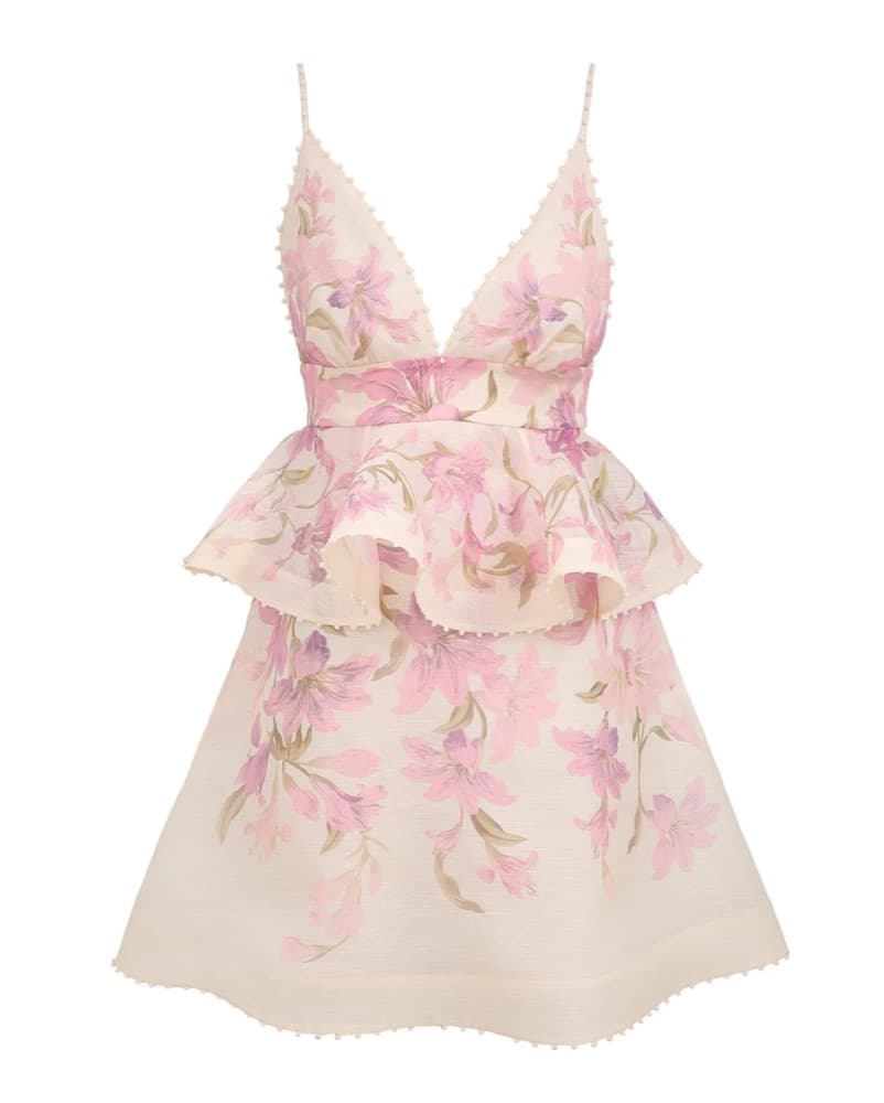 Zimmermann Pink Floral Mini Dress  - Image 3