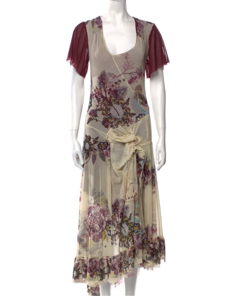 Vintage FUZZI JPG Floral Dress - Image 2