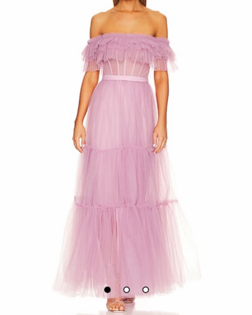 BCBG Whimsical Pink Tulle Dress - Image 1