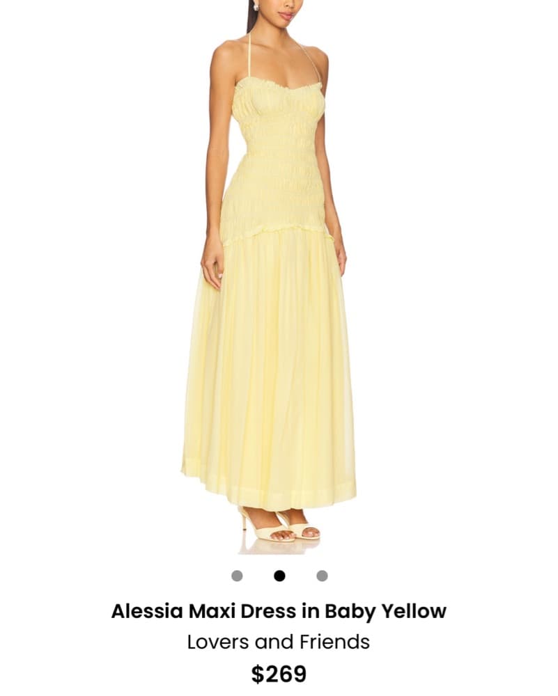 Alessia Maxi Dress in Baby Yellow - Image 1