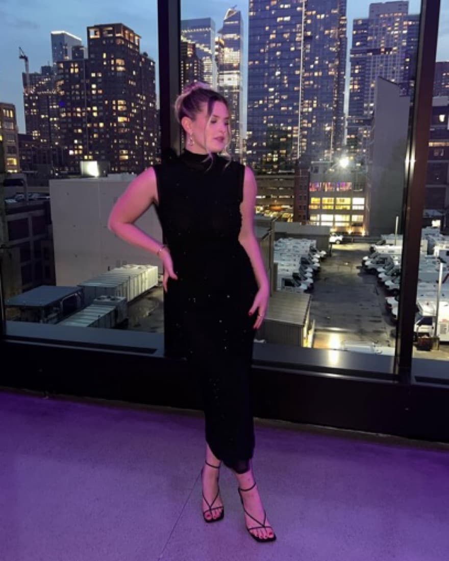 Black Sequined Mock Neck Maxi Dress - Image 6