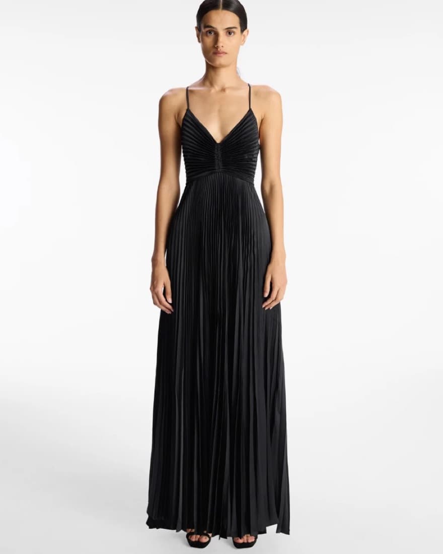 ALC Aries Satin Pleated Dress  - Image 1