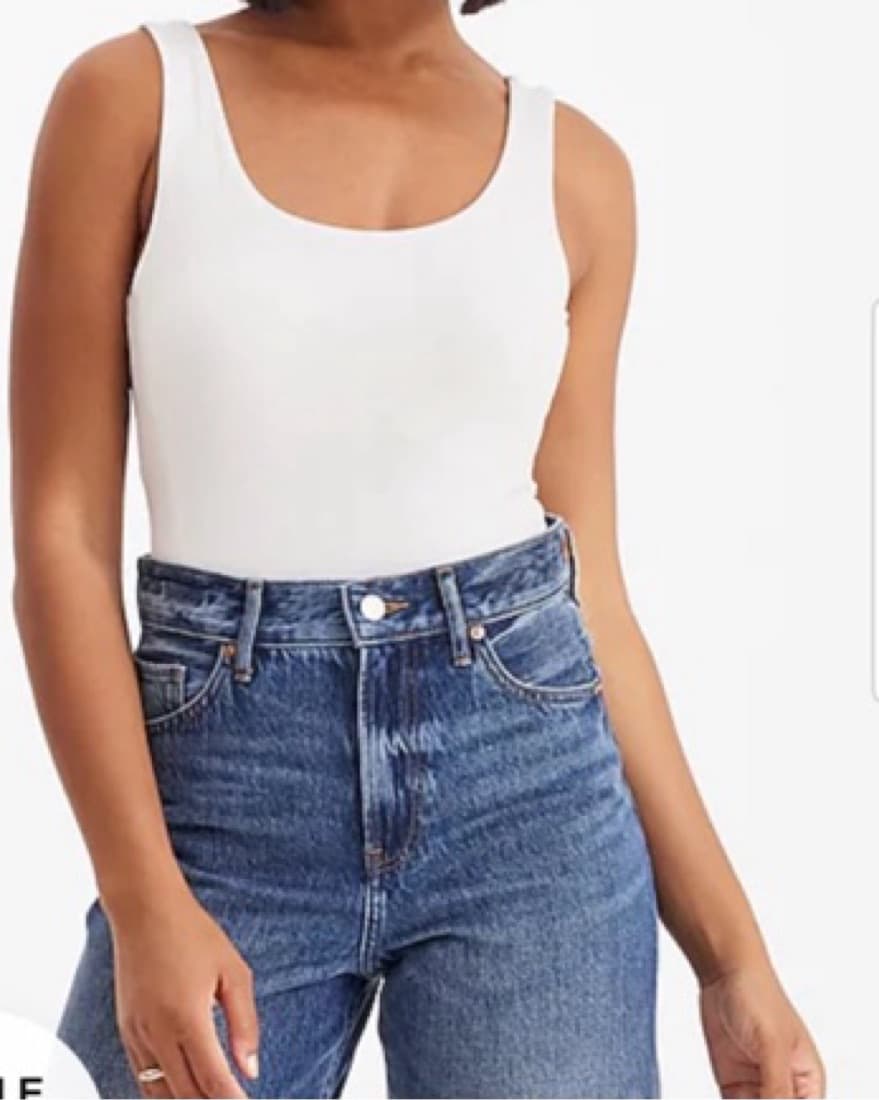 Express Body Contour White Bodysuit - Image 1