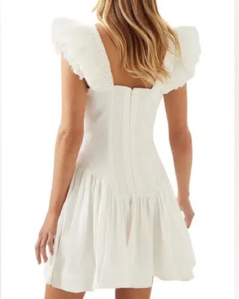 Aje Dress In Ivory - Image 4