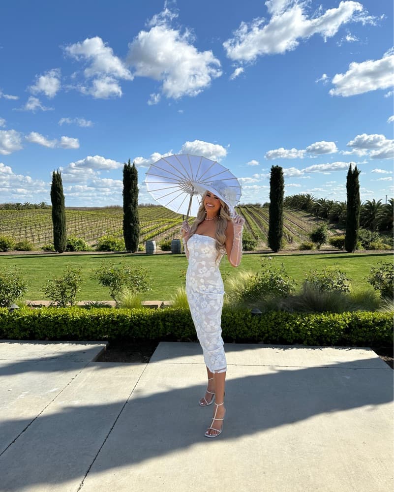 12th Tribe Lace Appliqué Midi Dress  - Image 2