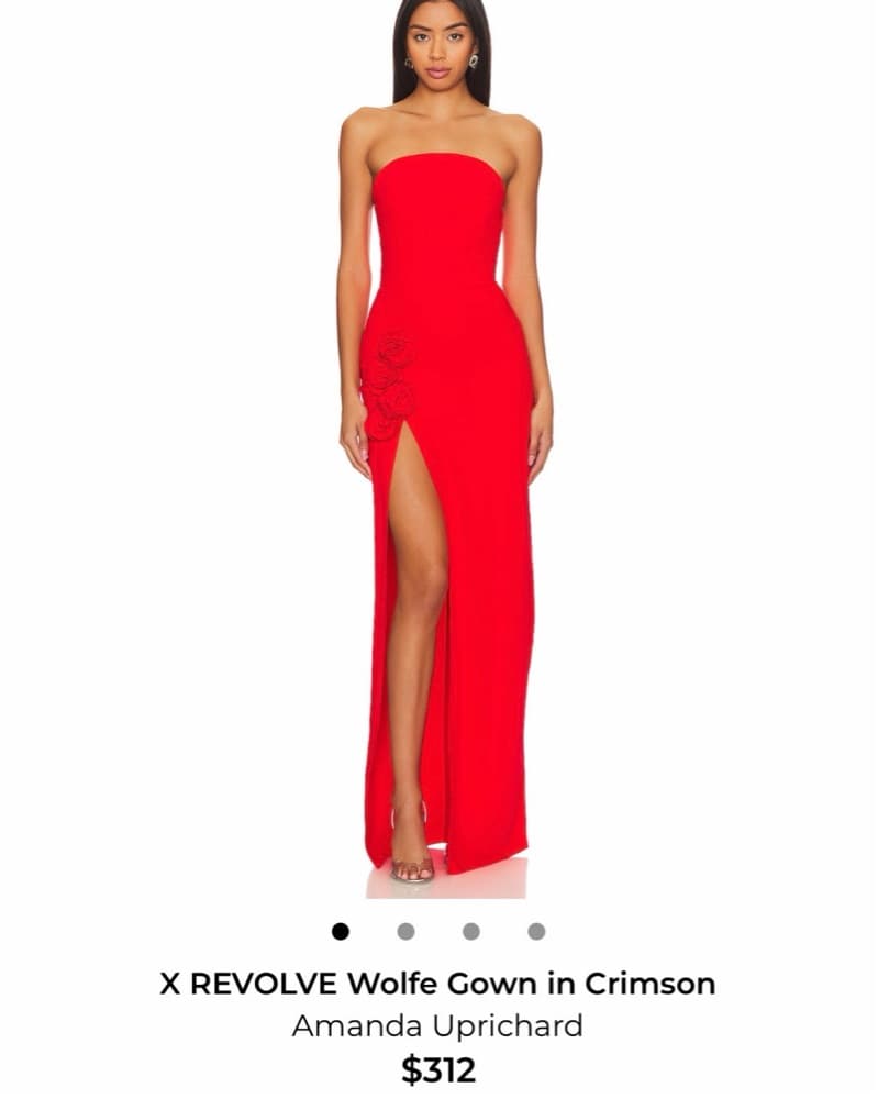 Revolve Bright Red Gown *WORN ONCE* - Image 1