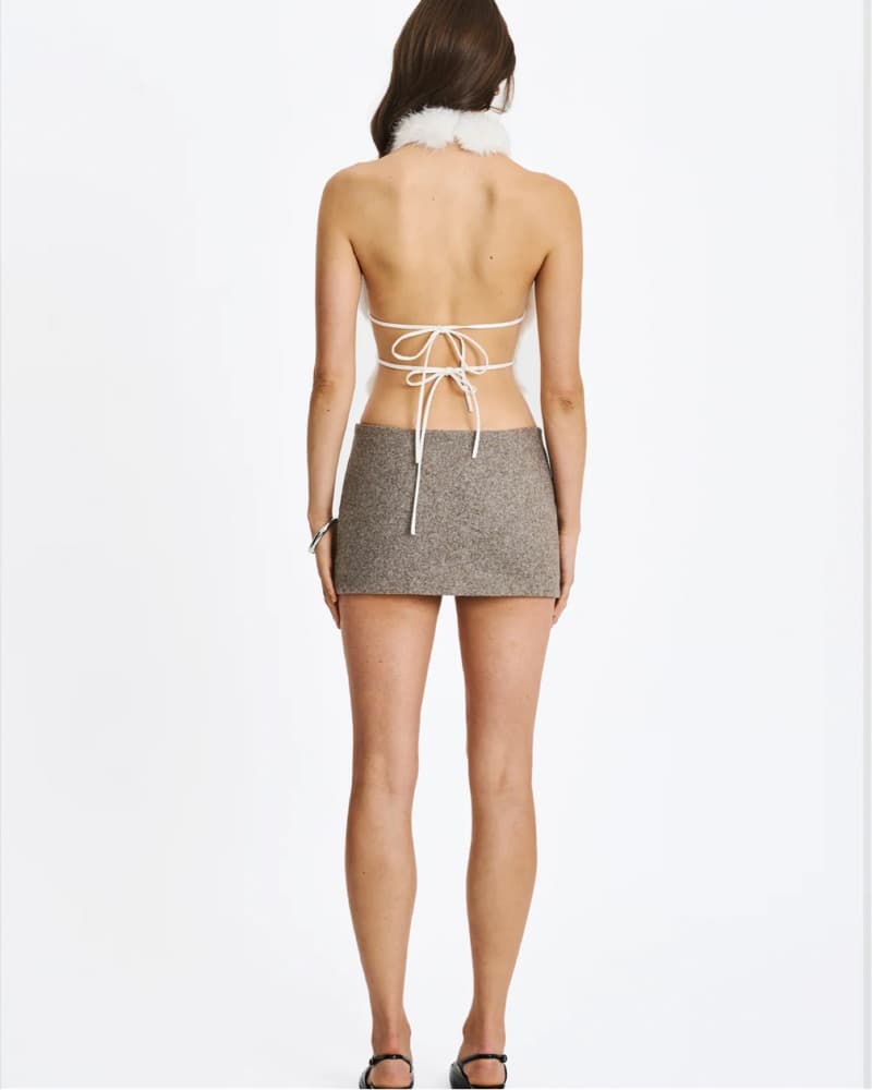 Fur Halter Backless  - Image 1