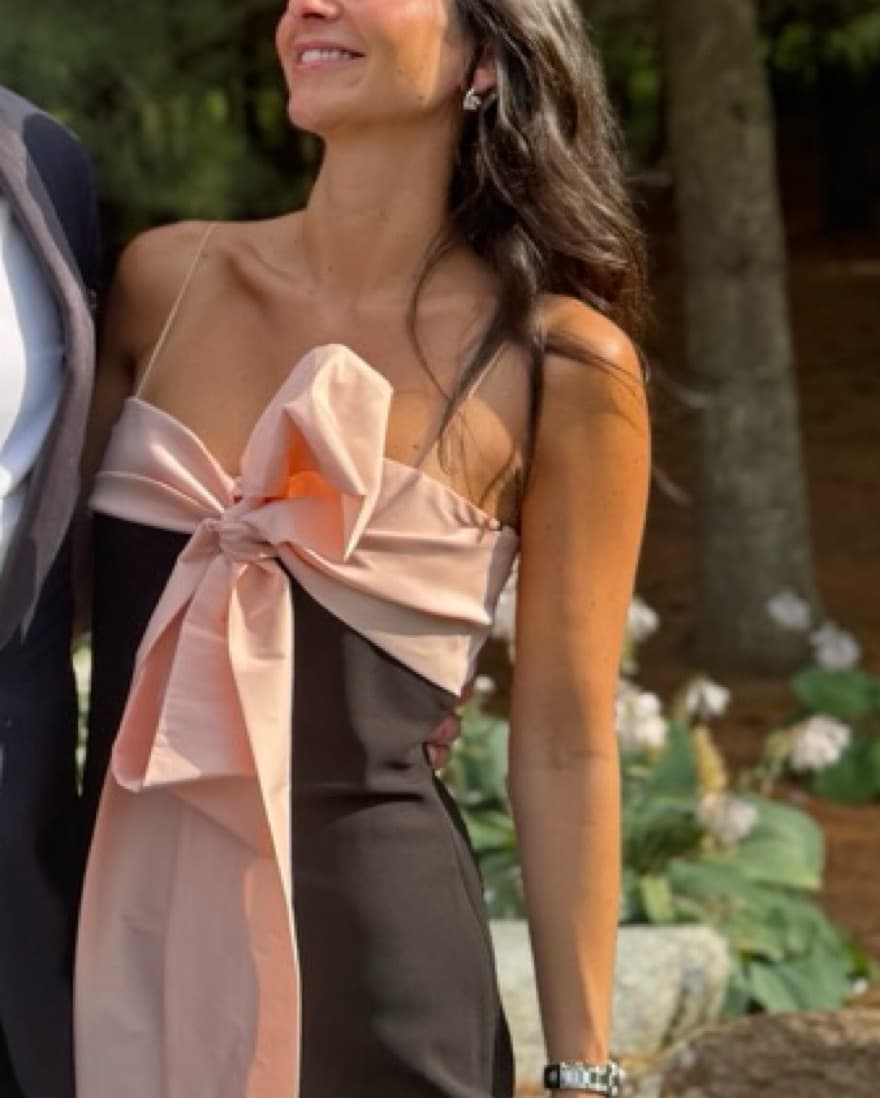 Bernadette Black Tie Bow Dress - Image 3