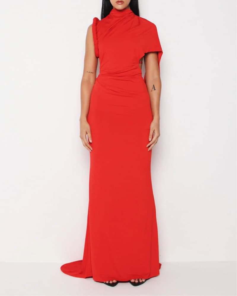 Captivating Red Maxi Dress Formal  - Image 1