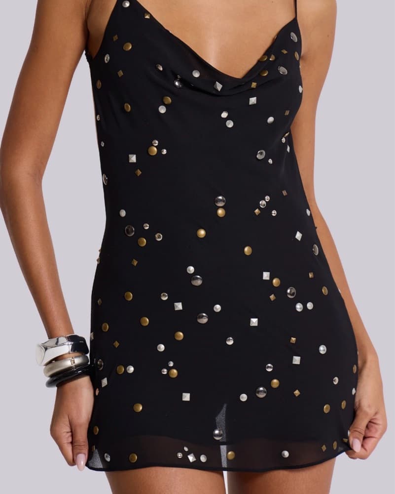 Jaded London Studded Mirage Mini Dress - Image 1