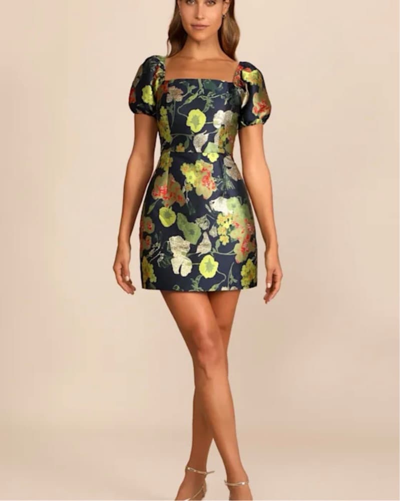 Lulus Puff Sleeve Mini Dress  - Image 1