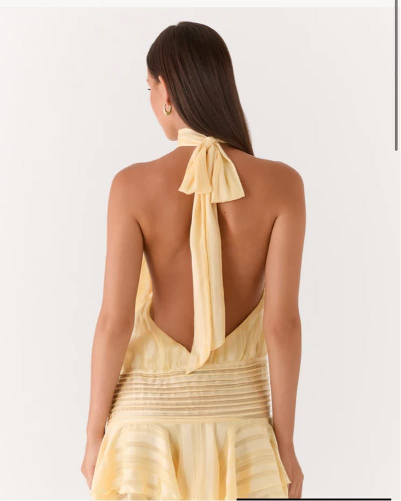 Yellow Chiffon Peppermayo Dress - Image 3