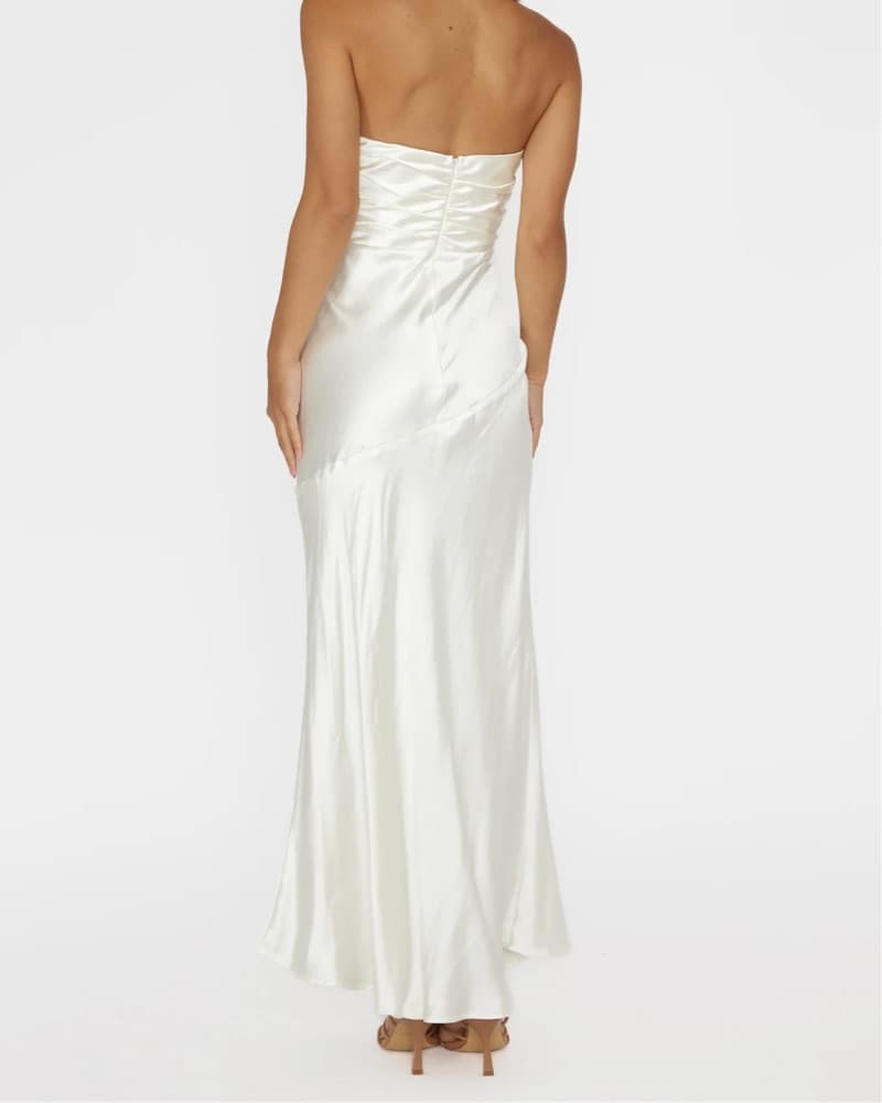 Blaise Asymmetric Pearl Maxi Dress - Image 2