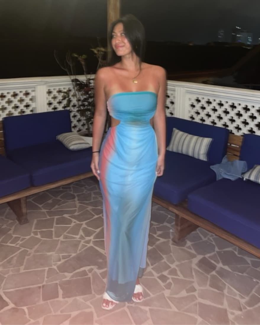 BAOBAB Blue Strapless Lila Maxi Dress - Image 3