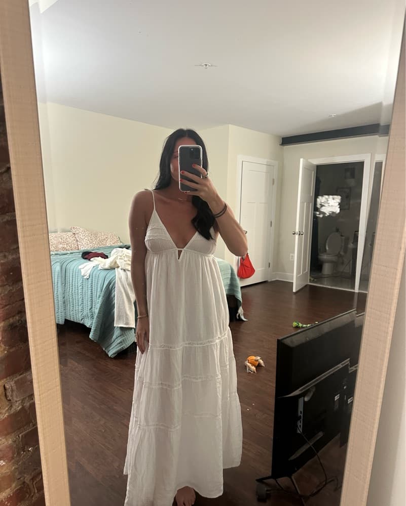 White Zara Beachy Dress - Image 3