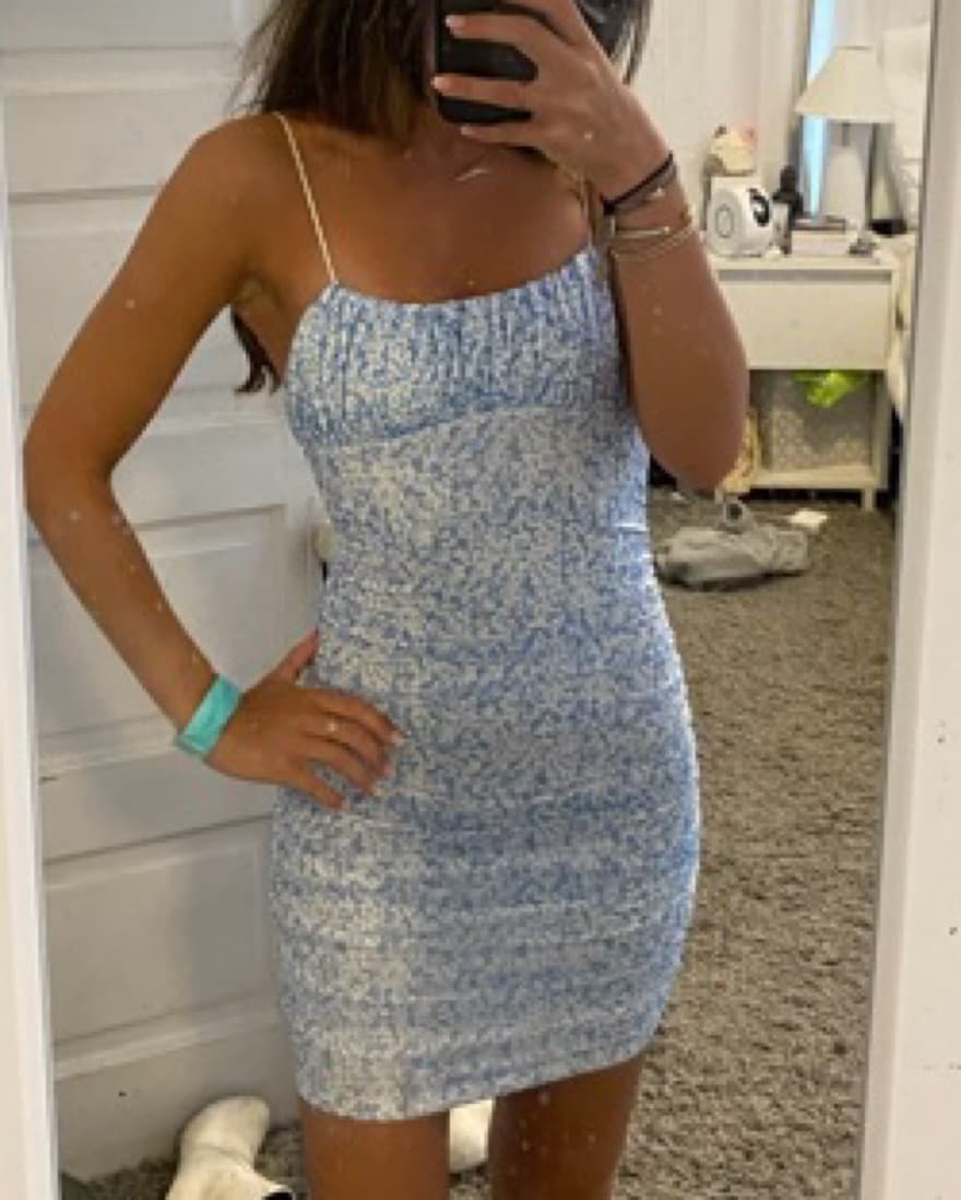 Princess Polly Mini Blue Floral Dress  - Image 3