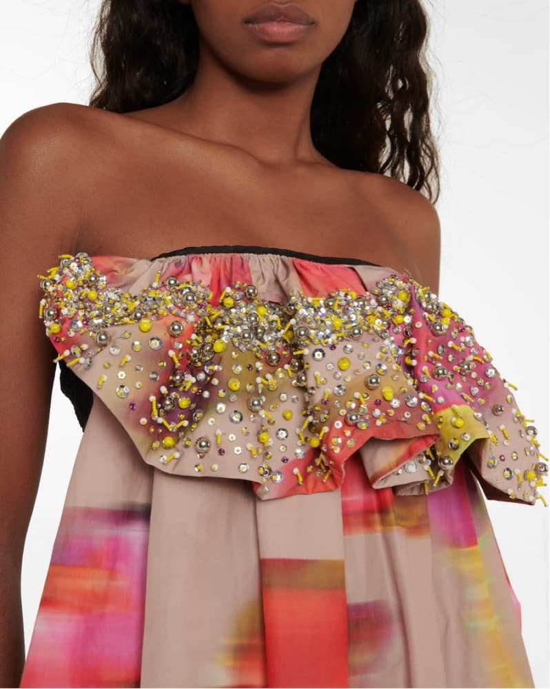 dries van noten split strapless dress  - Image 5
