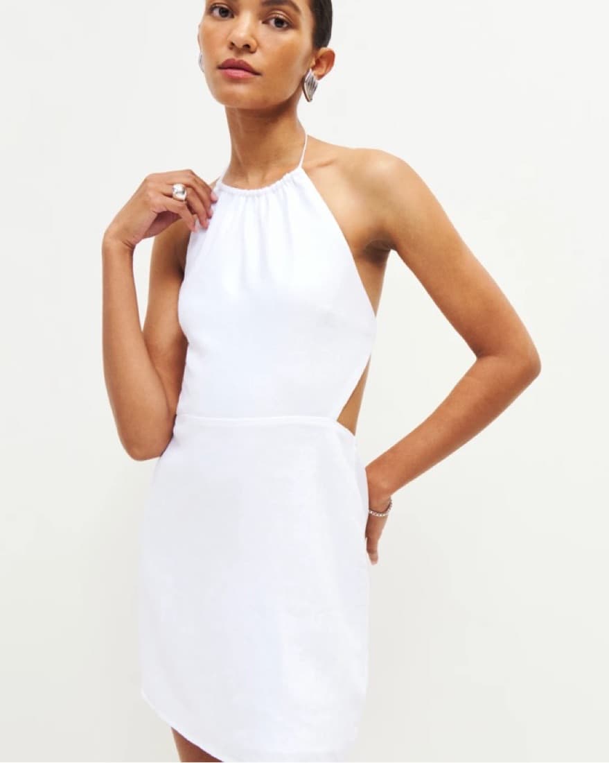 Reformation White Linen Dress - Image 1