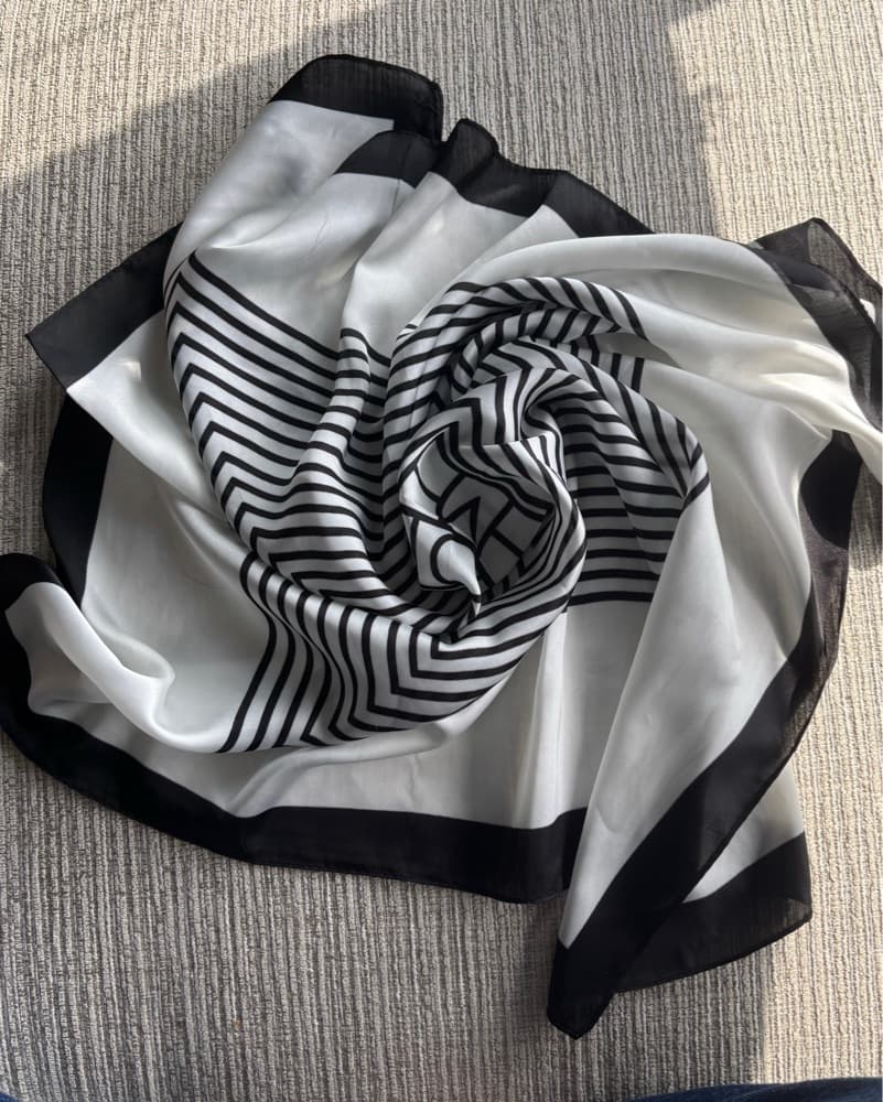 Italian Designer Silk Scarf - Image 1