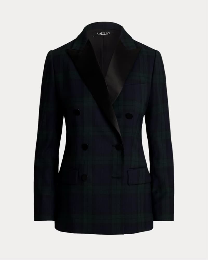 Lauren Ralph Lauren Plaid Silk Blazer - Image 3