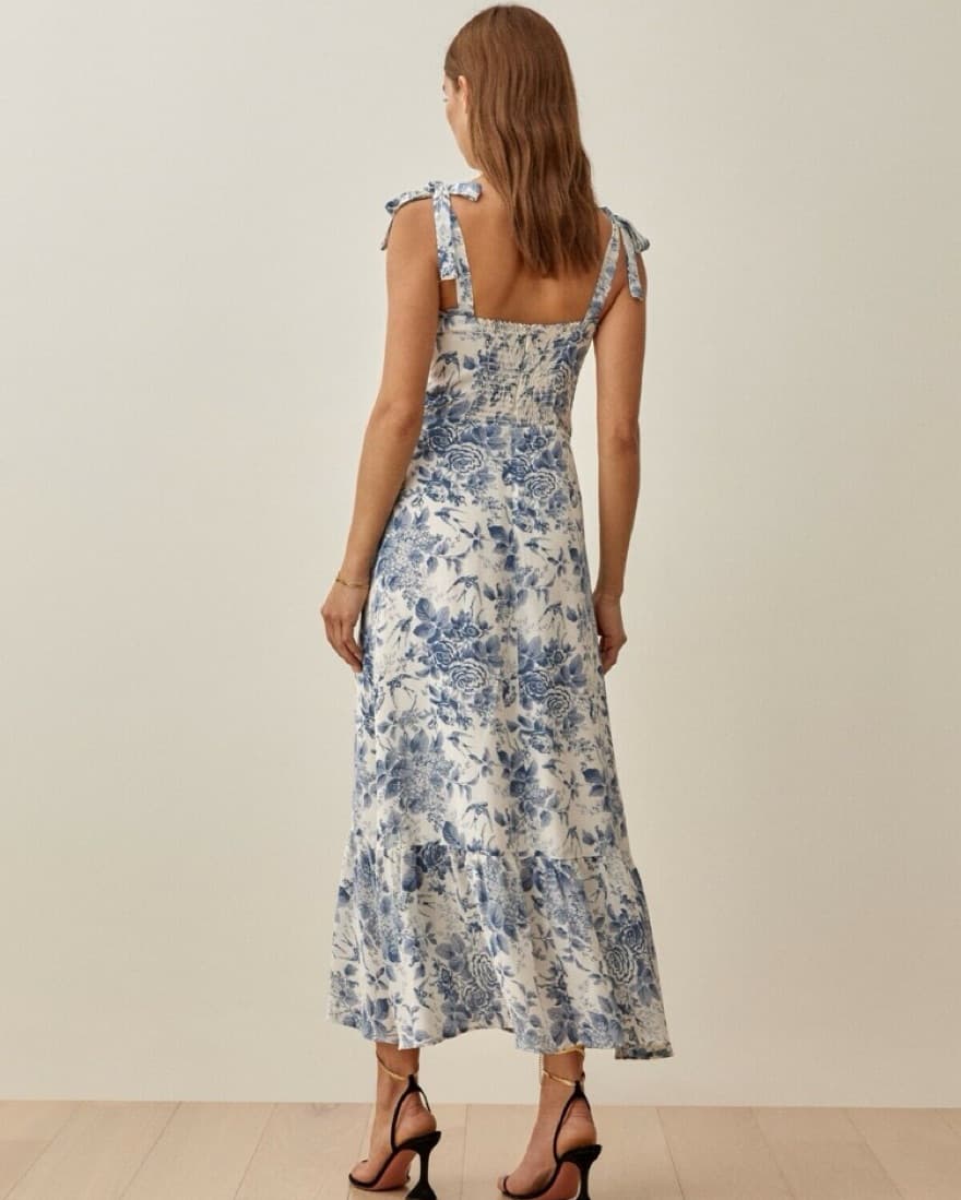Reformation Blue Floral Nikita Dress - Image 2