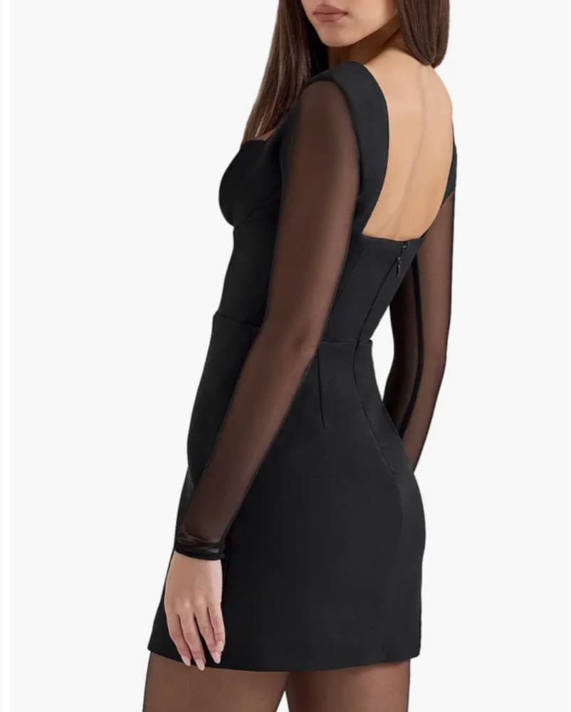 Sweetheart Neck Mini Evening Dress  - Image 4