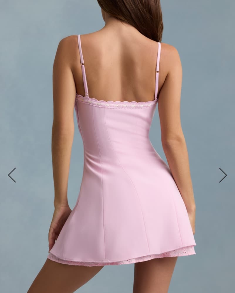 Oh Polly Pink A-Line Mini Dress - Image 4
