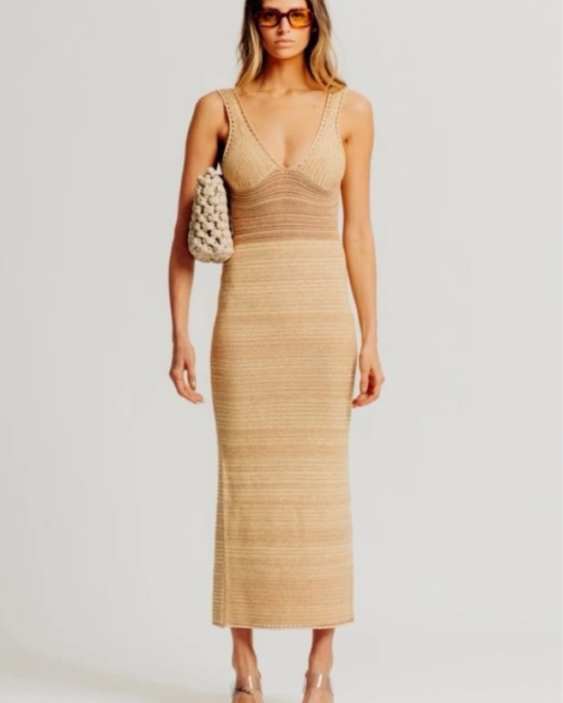 🍯 Ronny Kobo Knit Maxi Dress - Image 1