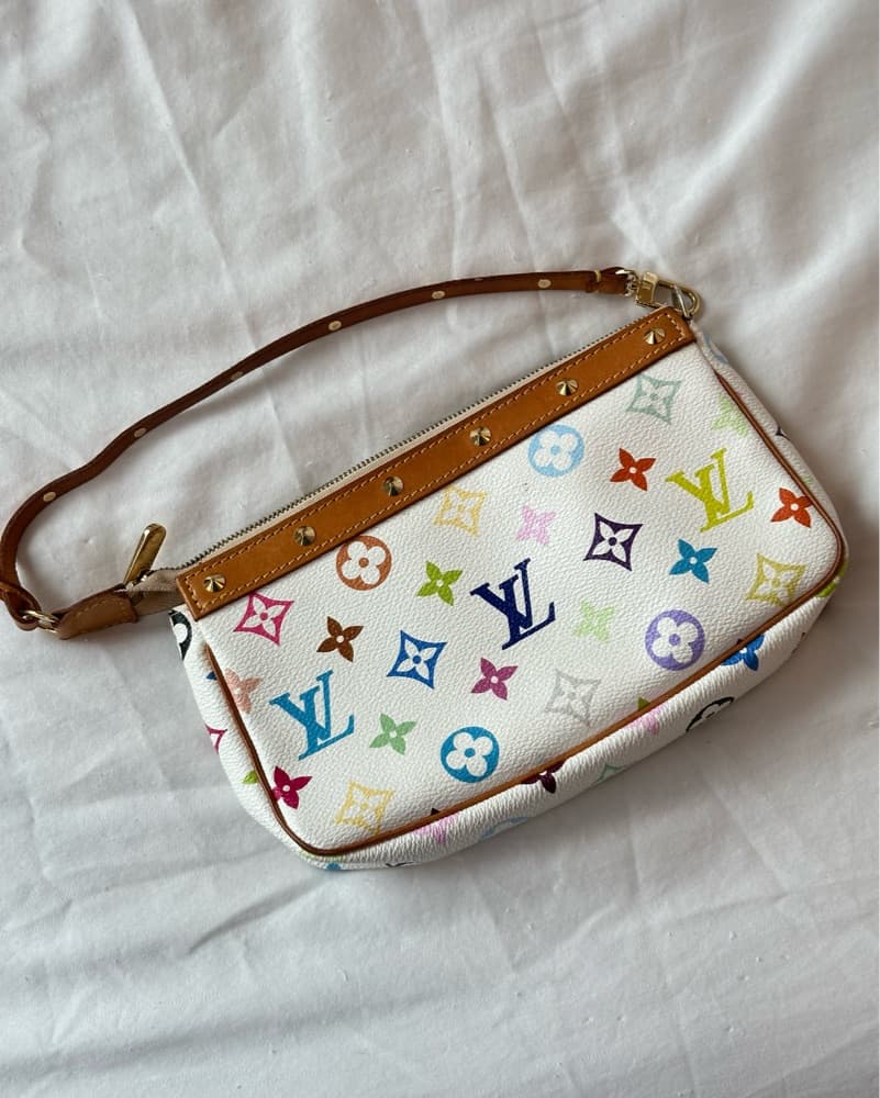 louis vuitton Murakami White Pouch Bag - Image 1