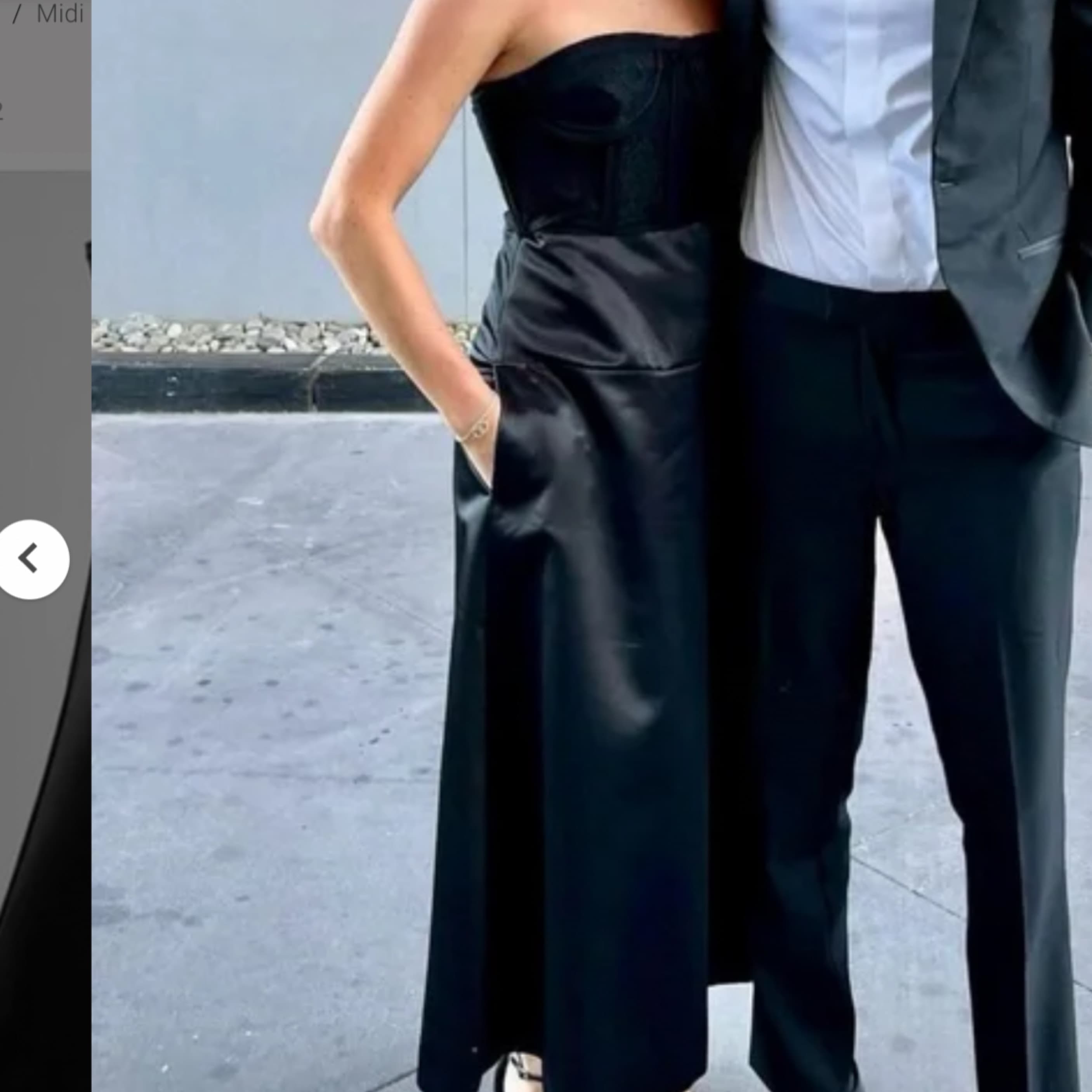 Formal Black Strapless Dress - Image 1