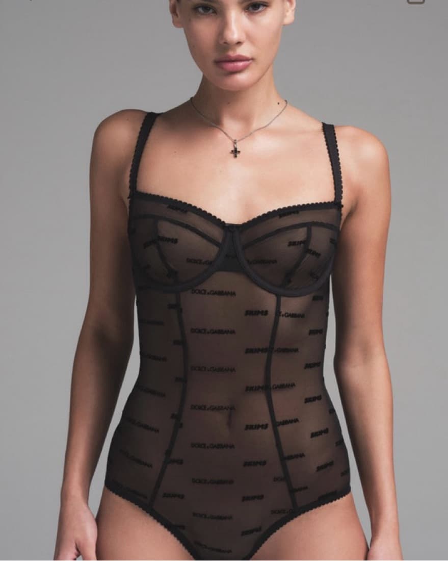 Skims x Dolce Gabbana Mesh Corset  - Image 1