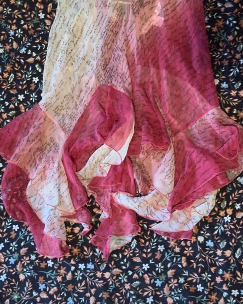 Sheer Flowy Asymmetrical Hem Mini Dress - Image 4