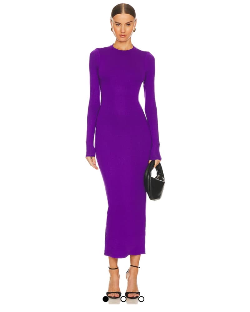 Deep Violet Purple Midi Dress - Image 1