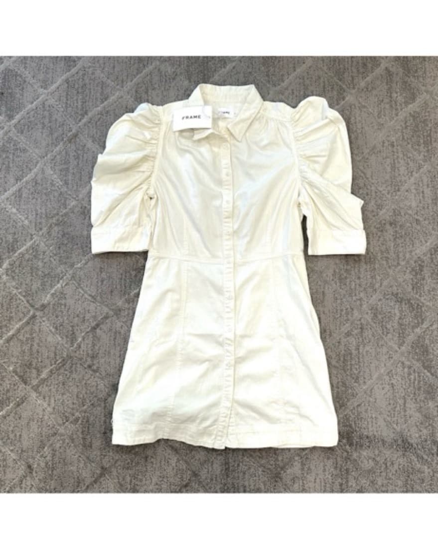 FRAME Gillian Puffed Sleeve Mini Dress - Image 3