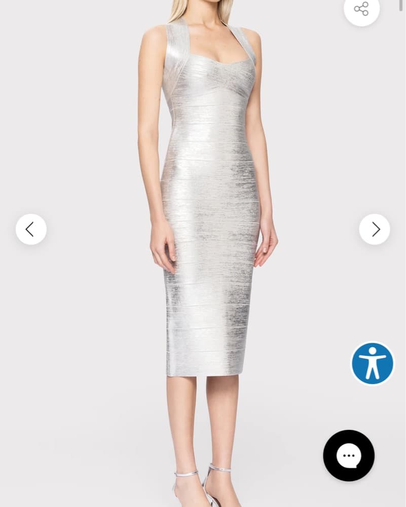 Herve Leger Silver Foil - Image 3