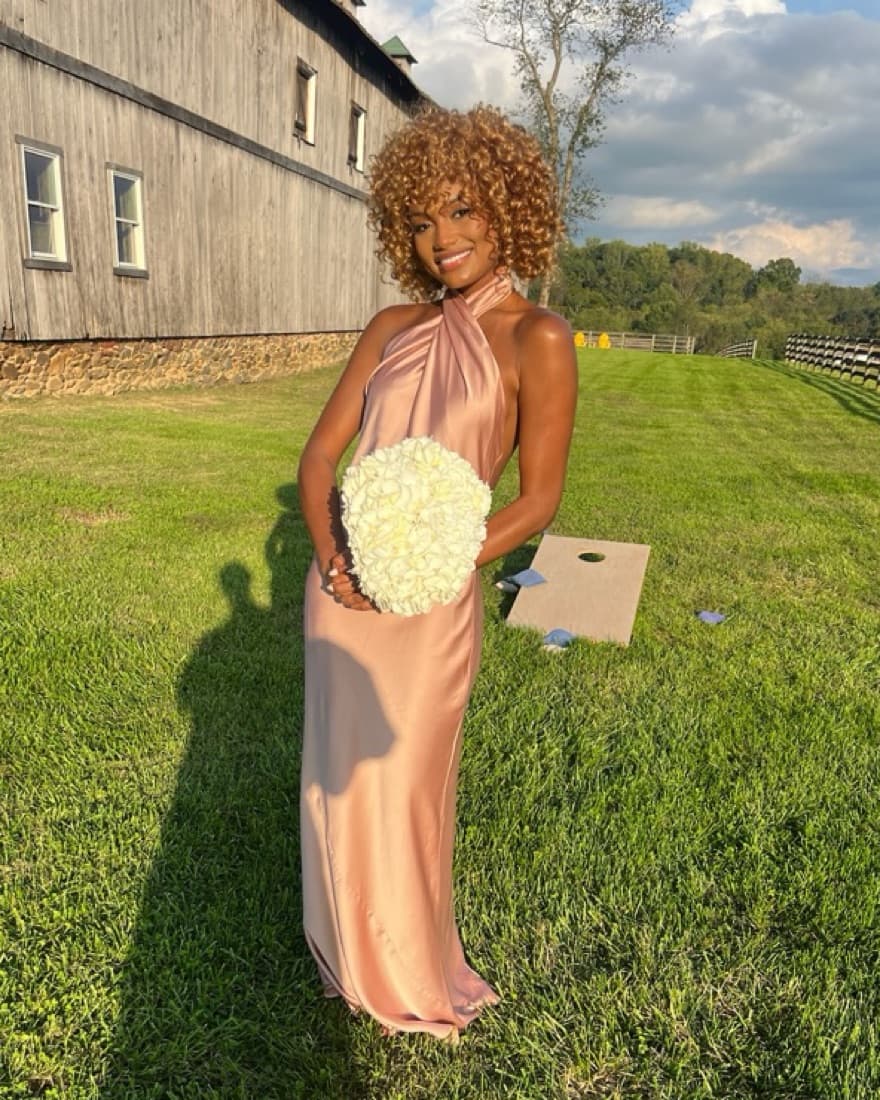 Show Me Your Mumu Pink Satin Dress - Image 2
