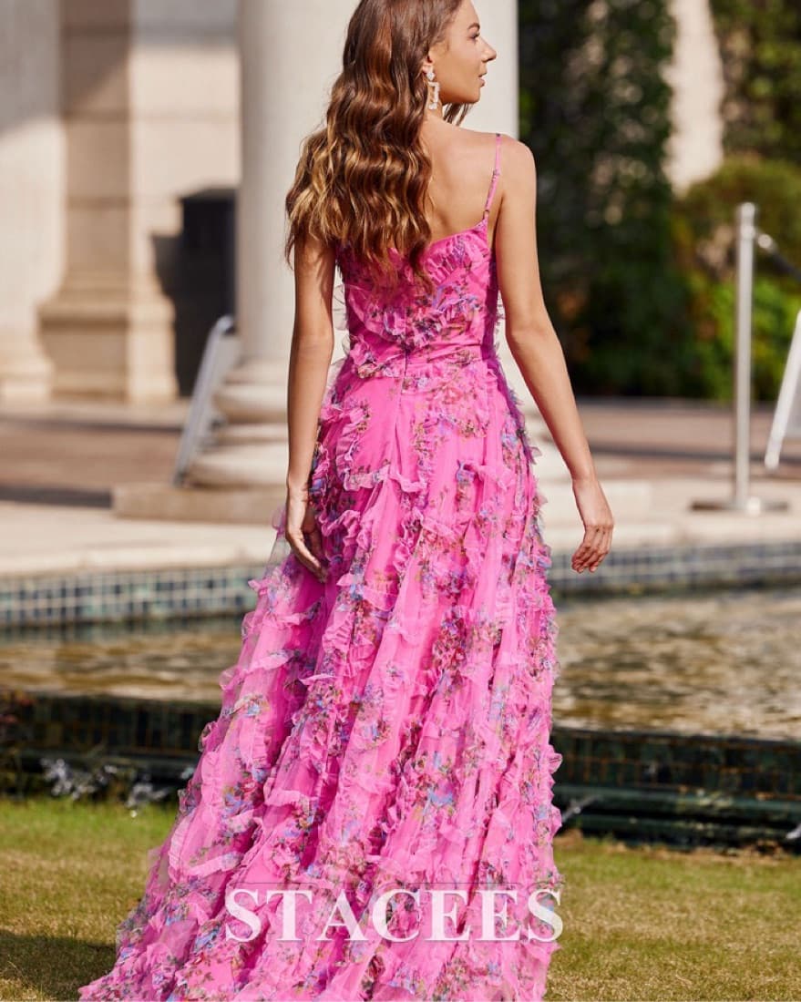 Vibrant Floral Ruffle Maxi Dress - Image 2